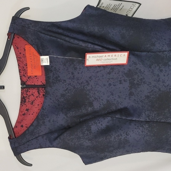 𝅺B. Michael America Jacquard Sheath Cocktail or Holiday Dress - Picture 3 of 14